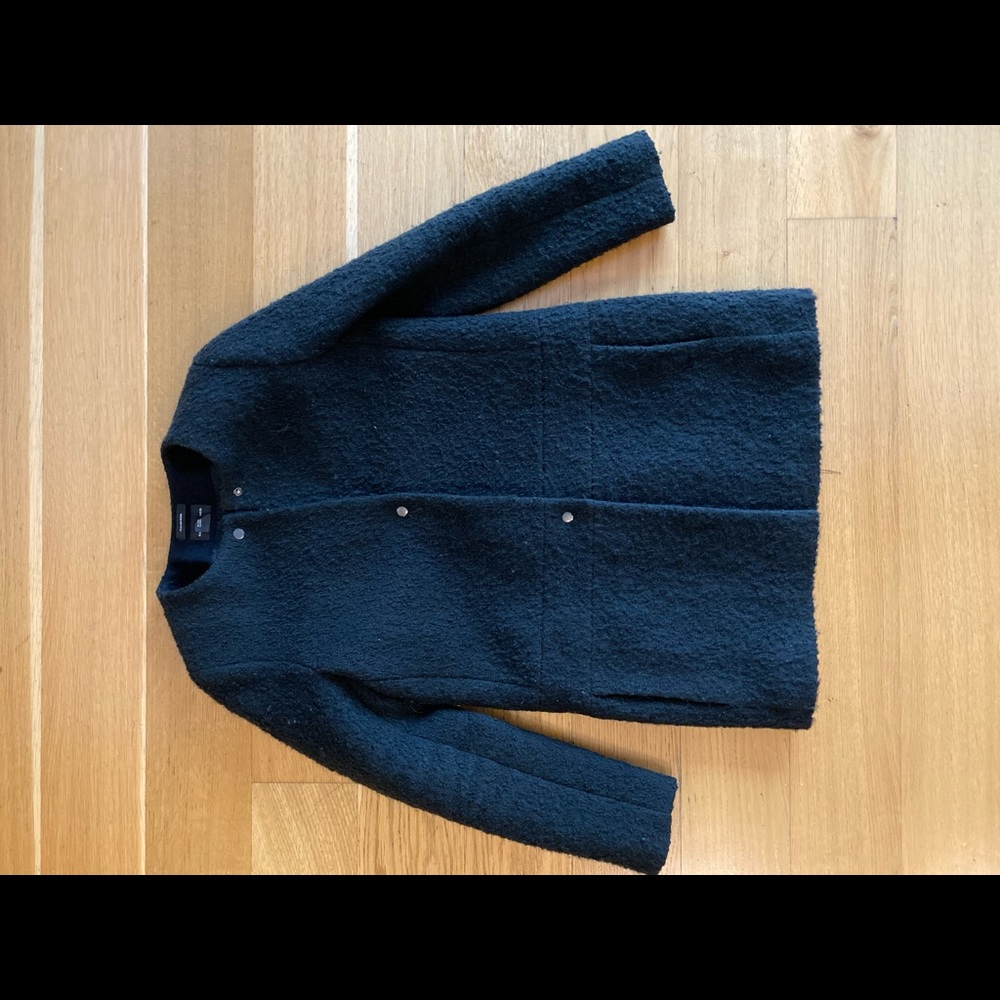 Club Monaco Italian wool collarless jacket